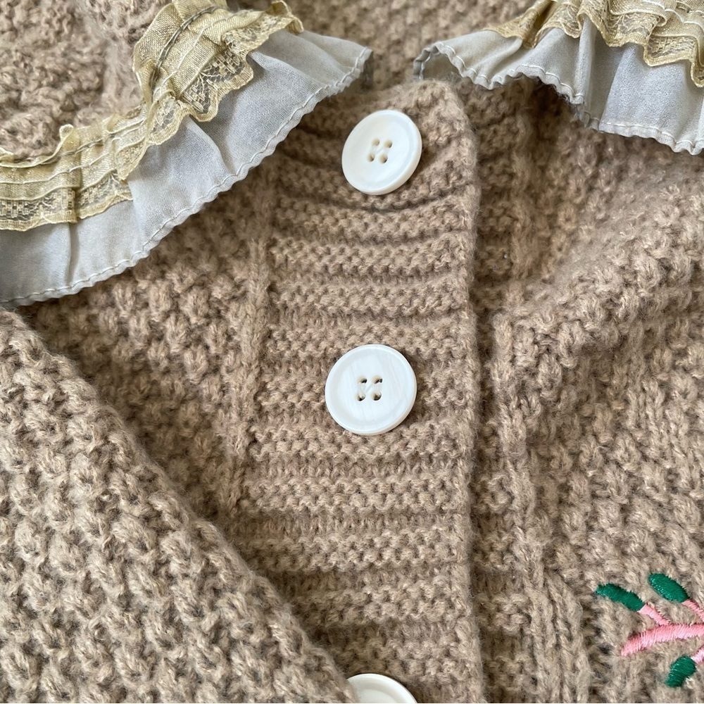 Handmade vintage Peter Pan collar cardigan - Picture 4 of 7